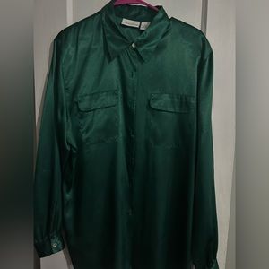 Croft & Barrow Silk Button Up